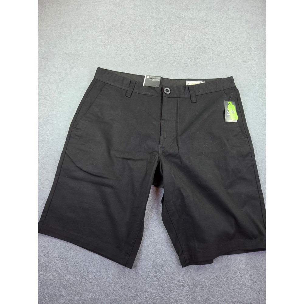 Volcom Frickin Modern Straight Chino Shorts Mens Size 36 Black New With Tags